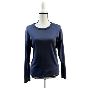 Nike Dri-Fit Women's Athletic Casual Solid Blue Pullover Open Back Sweatshirt